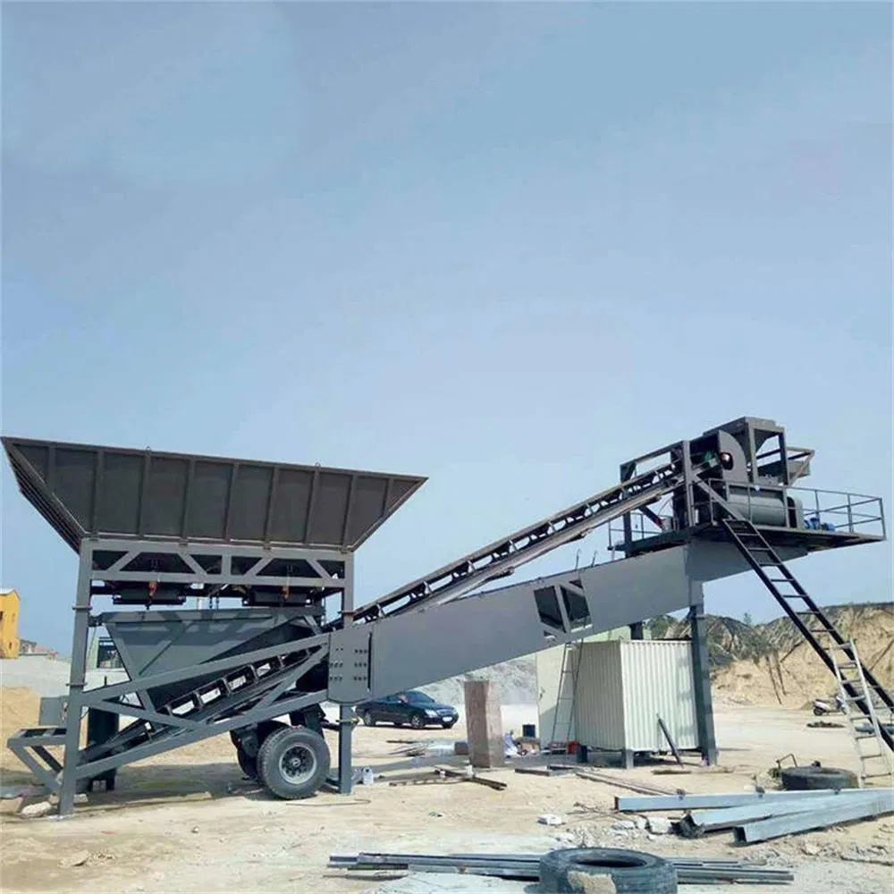50m³/H Portable Concrete Batch Plant with Fully Automated Batching System