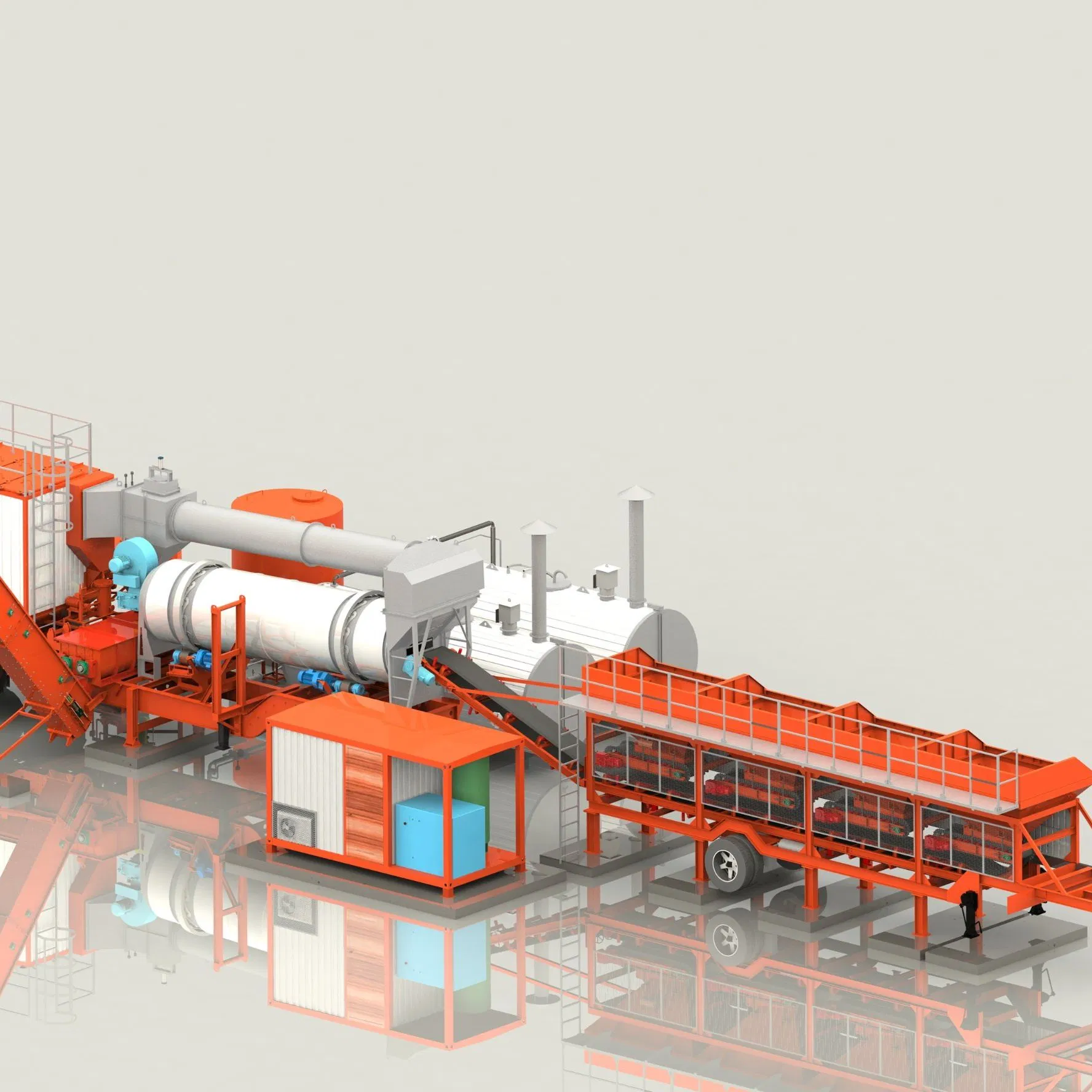 20t Mini Mobile Hot Mix Asphalt Batching Mixing Plant for Sale Price