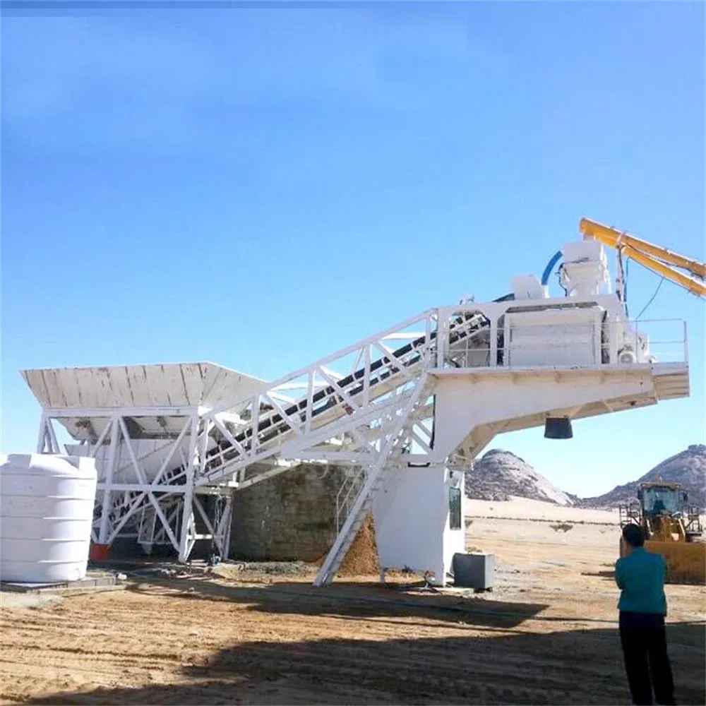 50m³/H Portable Concrete Batch Plant with Fully Automated Batching System