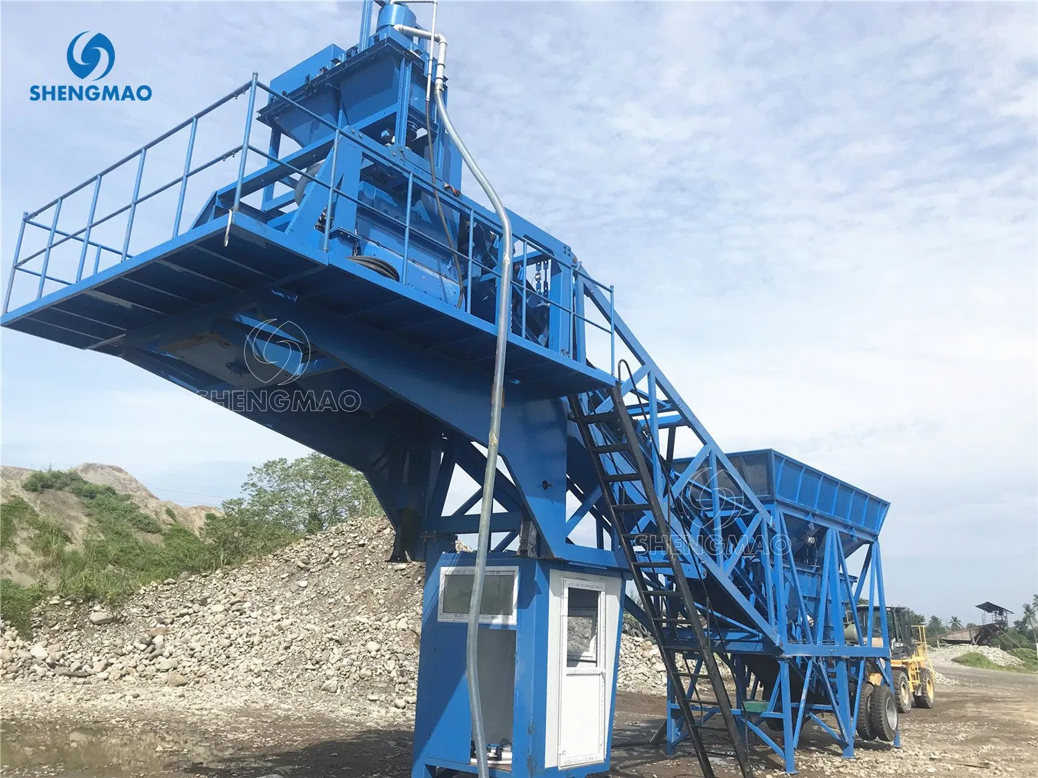 Yhzm30 30m3 Per Hour Mobile Concrete Mixing Plant with Twin Shaft Mixer