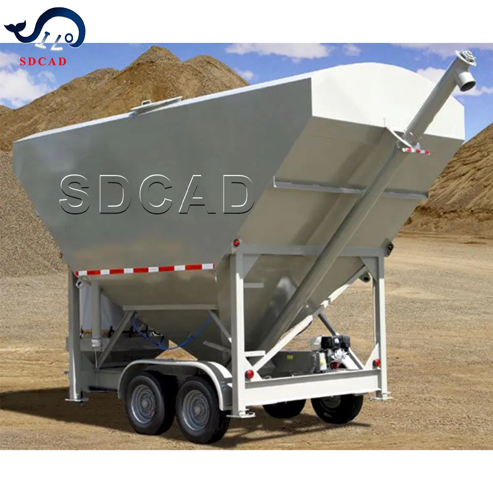 Sdcad 30m3/H Ready Wet Mix Mini Small Truck Mounted Mobile Concrete Batching Mixing Plant with Horizontal Cement Silo Factory Price