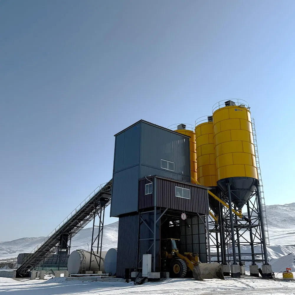 Hls120 Concrete Mixing Plant, Eco-Friendly Dust Removal &amp; High Precision Batching