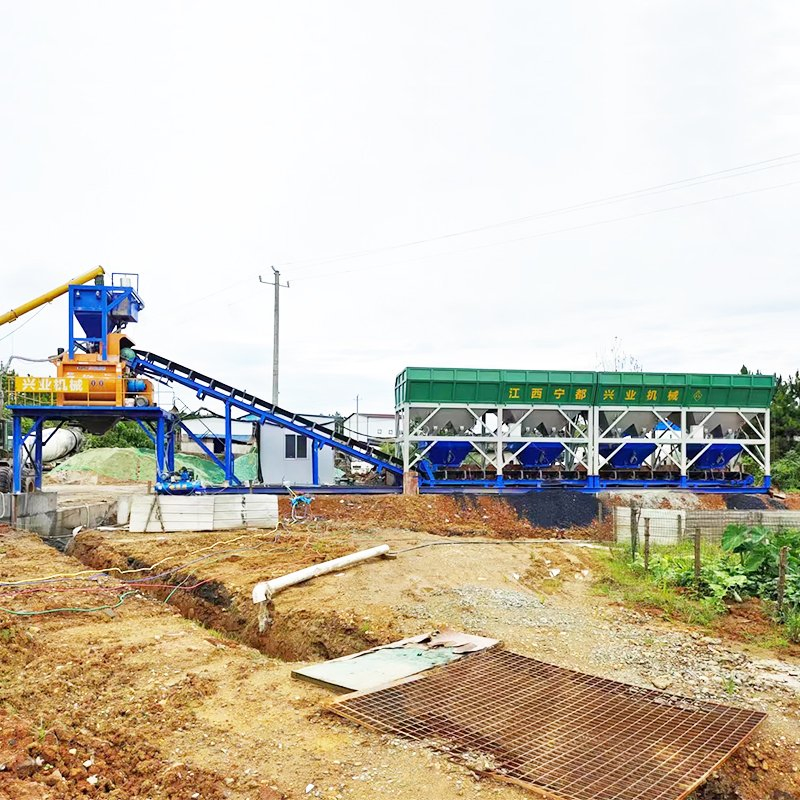 Xingye Free Foundation Mobile Ready Hzs90 Concrete Batching Mixing Plant Price