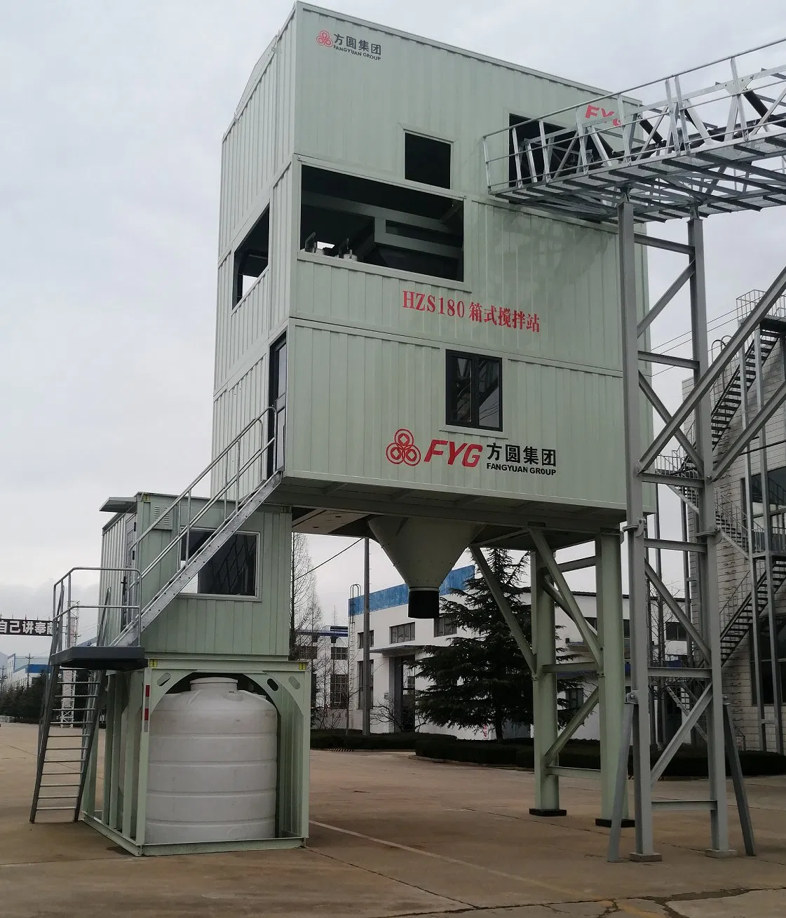 High Capacity Hzs180 Concrete Batching Plant for Industrial Applications