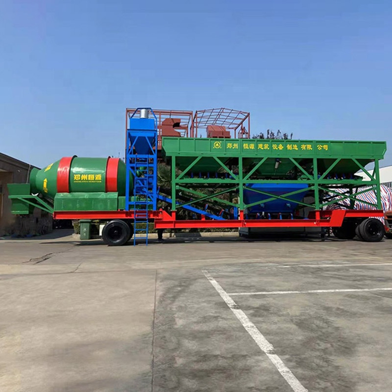Yhzs25/35 Small Compact Full Automatic Mobile Concrete Batching and Mixing Plant for Building Machine