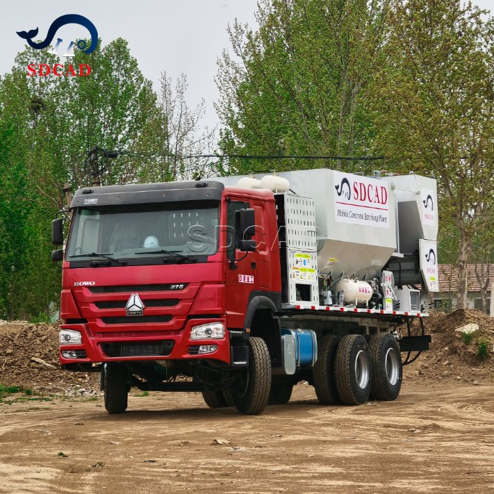 Volumetric Concrete Batching Plant High Capacity Output for Continuous Road Construction