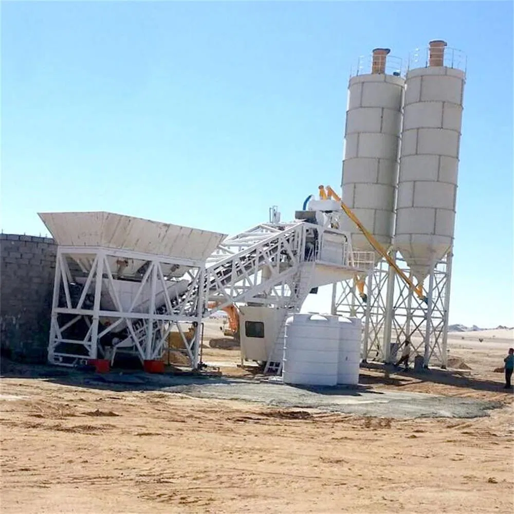 50m³/H Portable Concrete Batch Plant with Fully Automated Batching System