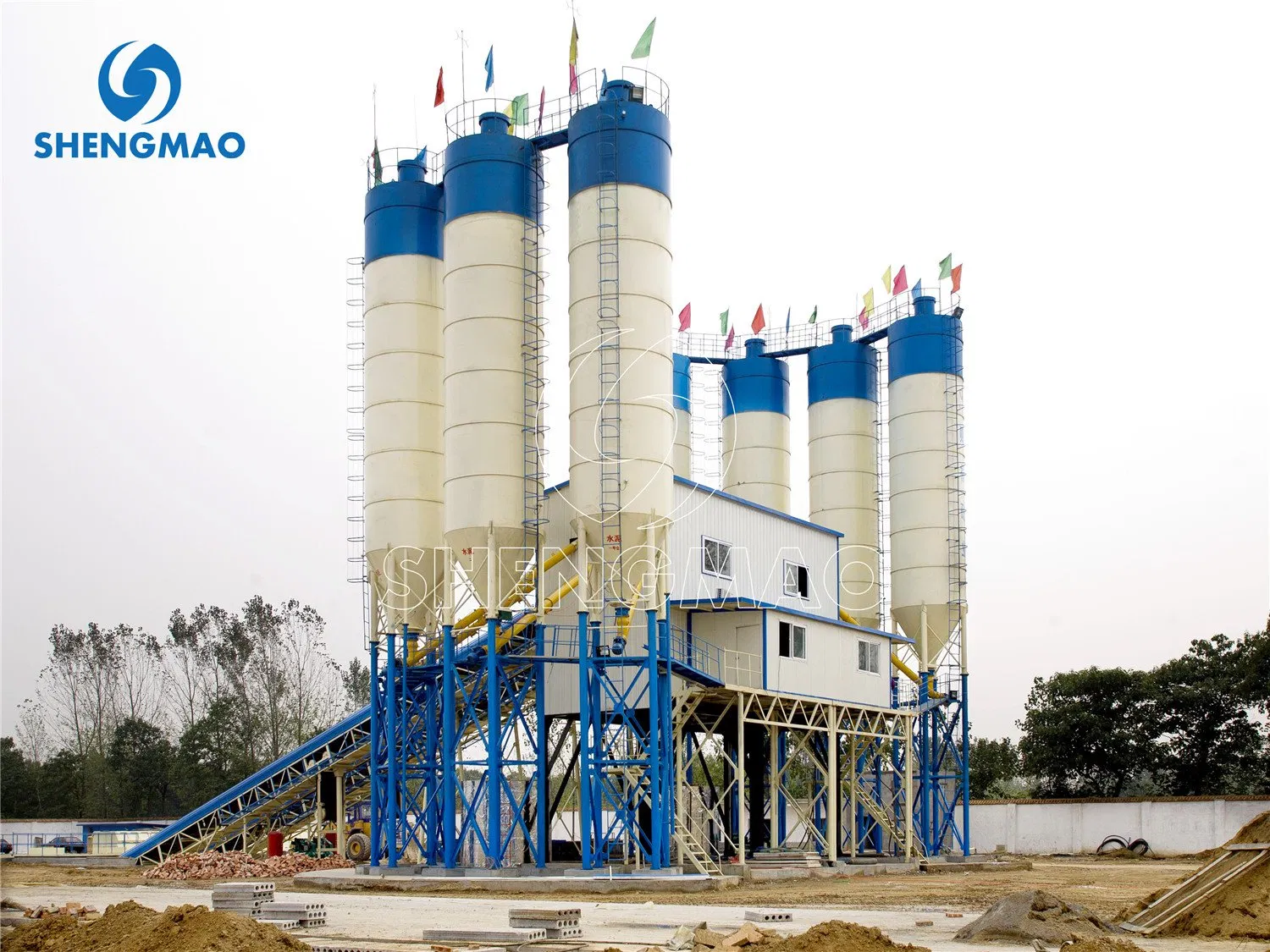 Large-Capacity High-Production Factory Provide Hzs120 Concrete Batching Plant 120m3/H