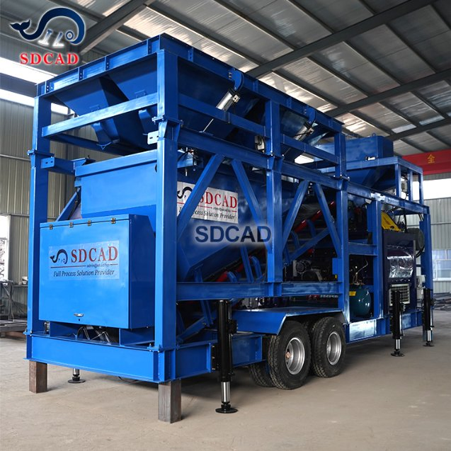 Small Precast Ready Mix Mobile Concrete Batching Plant Electric Hydraulic Concrete Plant