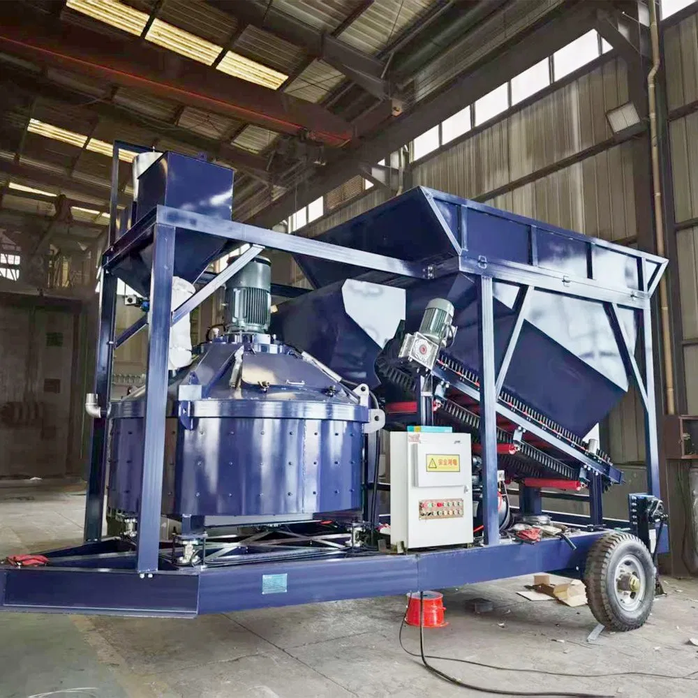 Yhzs Mobile Concrete Mixing Plant Ready Compact Small Concrete Batching Plant with Full-Automatic