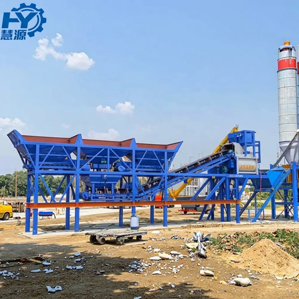 Hzs25 Small Scale Integrated Efficient Concrete Mixing Batching Plant