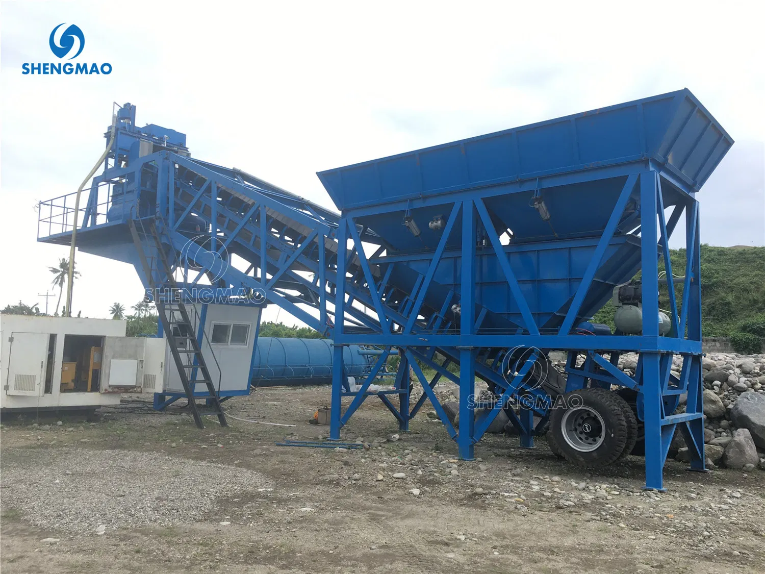 Small Scale 35m3/H Wet Ready Mix Rmc Precast Electric Mini Portable Compact Mobile Concrete Batching Mixing Plant Price Cost for Sale