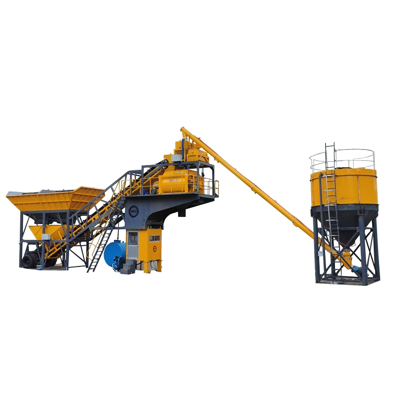 New Reliable Continuous Automated Mobile Mix Concrete Batching Plant for Road Construction