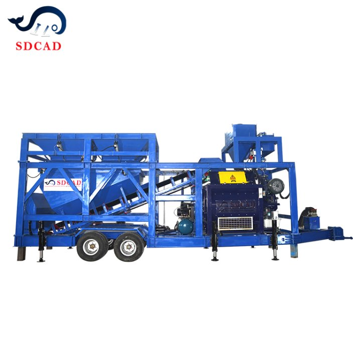Strong Production Capacity Portable Concrete Batch Plant Cement Plant Twin Shaft Concrete Mixer for Sale