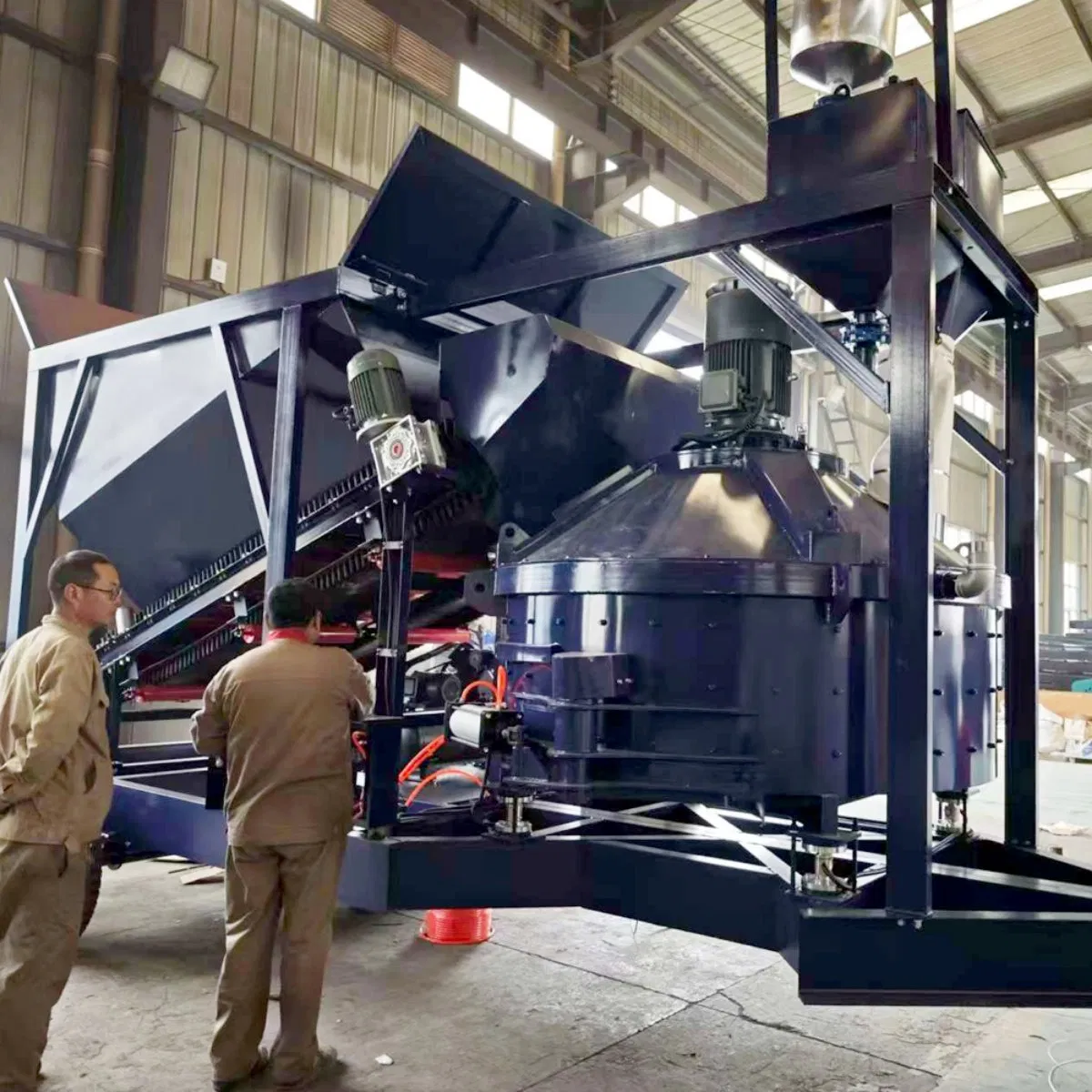 New Small Compact Concrete Batching Plant Mobile Ready Wet Mix Portable Concrete Mixer Plant