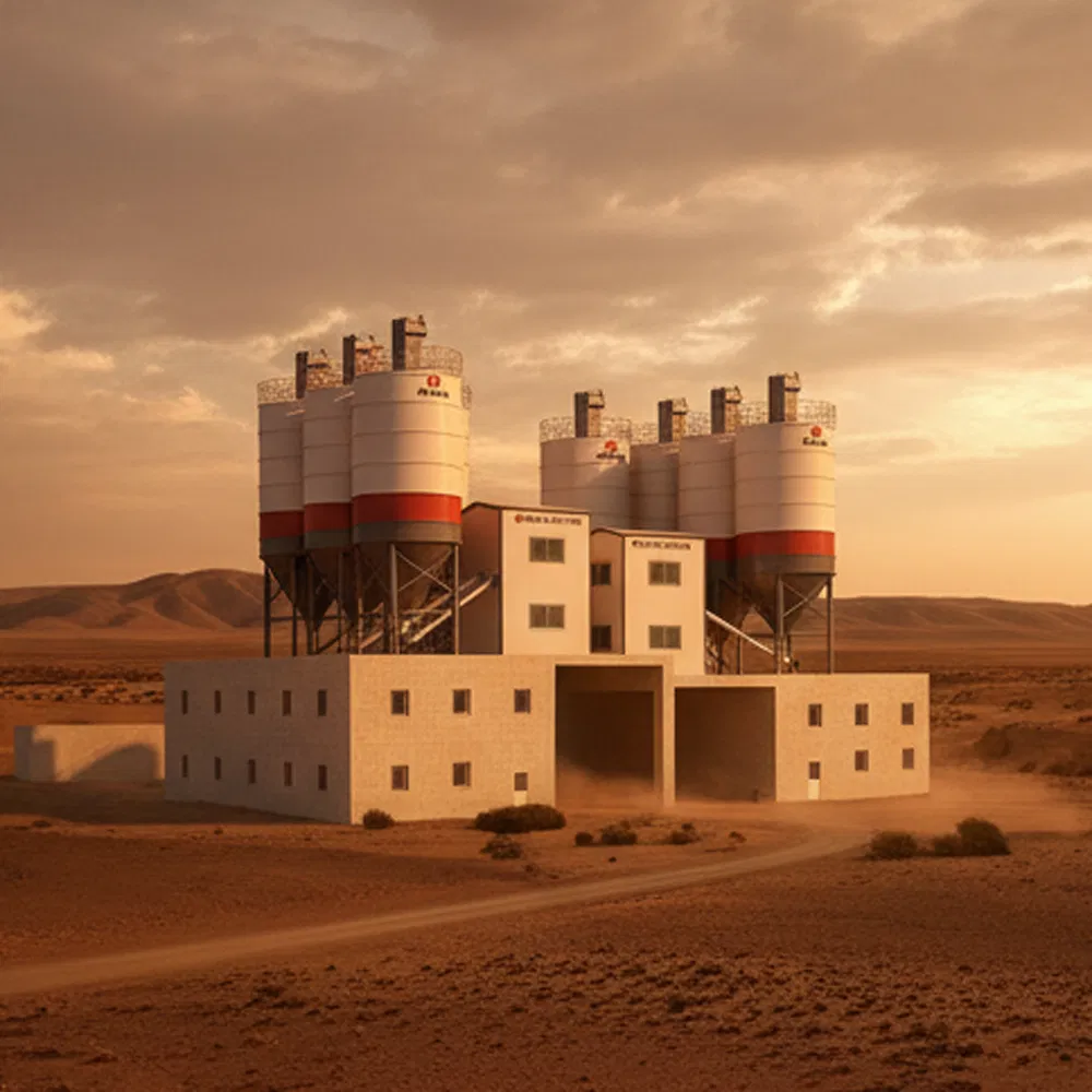 Twin Shaft Mixer Concrete Batching Plant 150m3/H (Made In China)