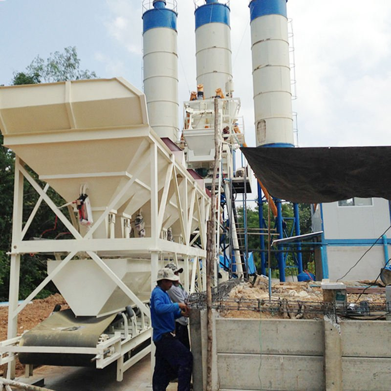 Brand New Hzs25 Hzs60 Concrete Batching Plant High Efficient of Compact Stationary