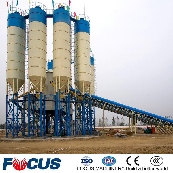 Ready Mixed Concrete Batching Plant 25-240m3/H Stationary Concrete Batching and Mixing Plant