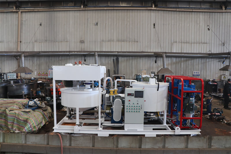 Automatic Jet Grout plant for consolidation grouting in dams lean concrete