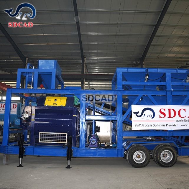 Small Precast Ready Mix Mobile Concrete Batching Plant Electric Hydraulic Concrete Plant