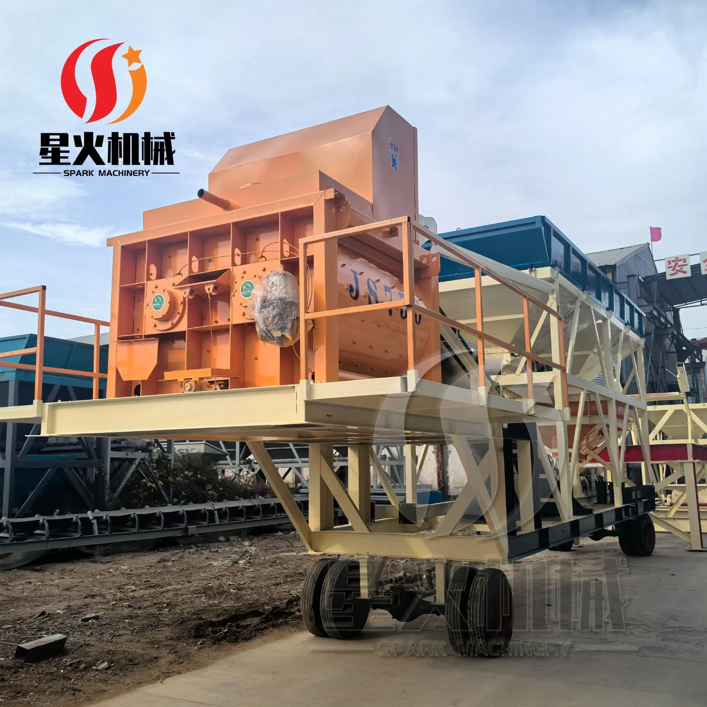 China Mobile Stationary Hzs50 Low Price Dry Mix Wet Mini Cement Concrete Mixing Batching Plant 25/35/50 M3/H with Short Mixing Cycle Times