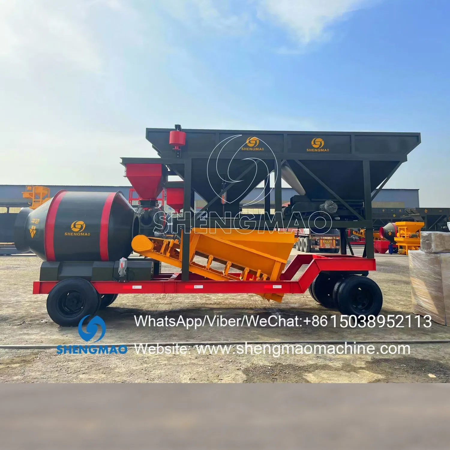 Yhzm Portable Precast Plant Concrete Batching Mixing Plant