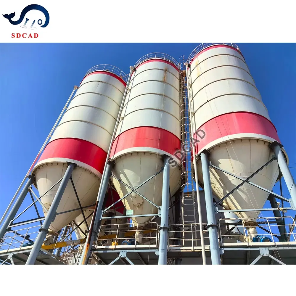 Large Capacity Steel Cement Silo Use for Stationary Concrete Batching Plant with Customizable Design Bulk Storage