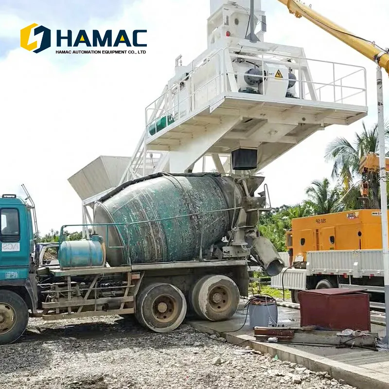 Concrete Equipment Yhzs75 Mobile Concrete Mixing Plant Beton Batching Plant with Planetary Concrete Mixer