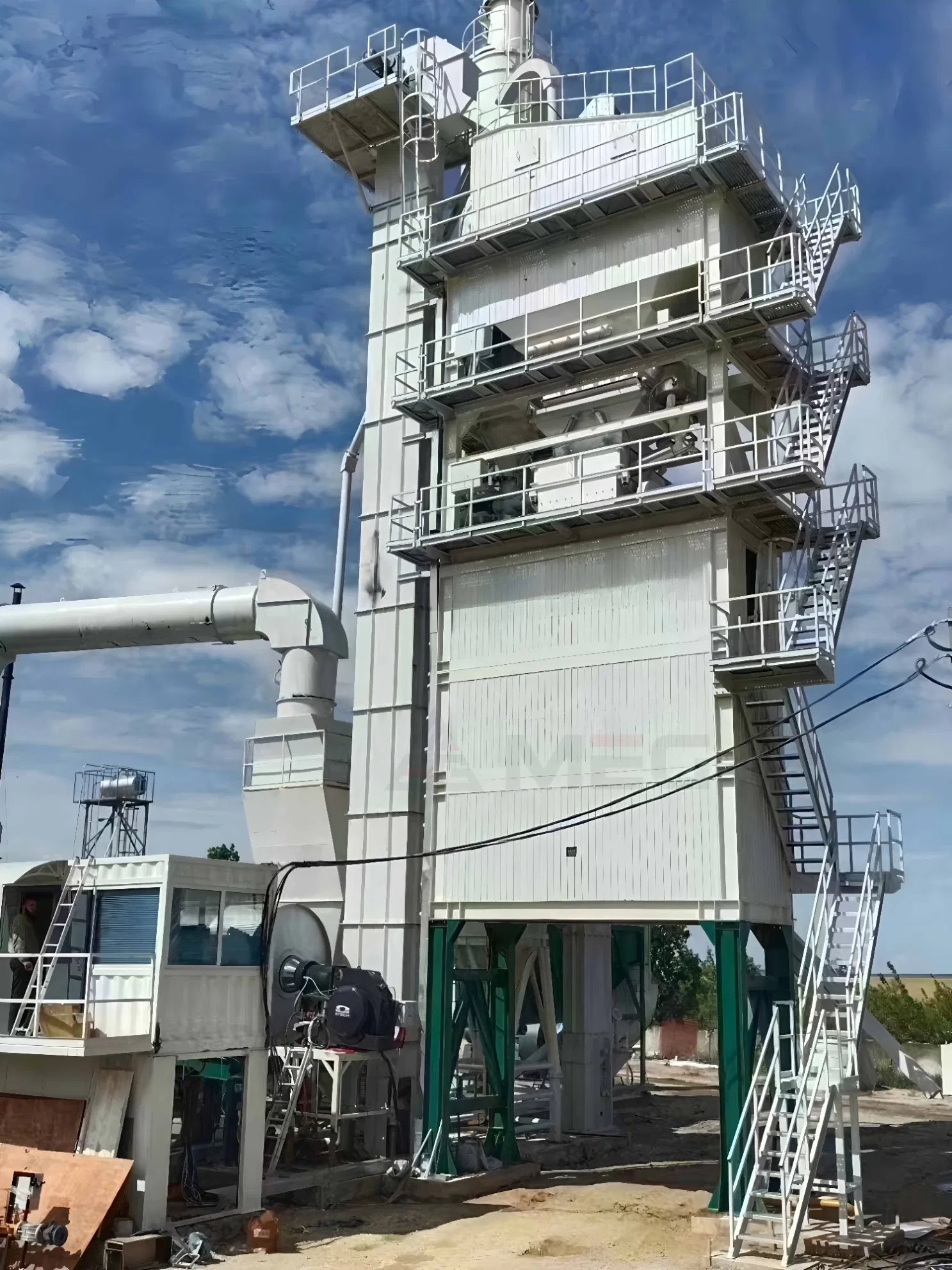 China Manufacture Cement Machine Asphalt Mixing Plant Portable Double Shaft Mixer Concrete Asphalt Batching Plant