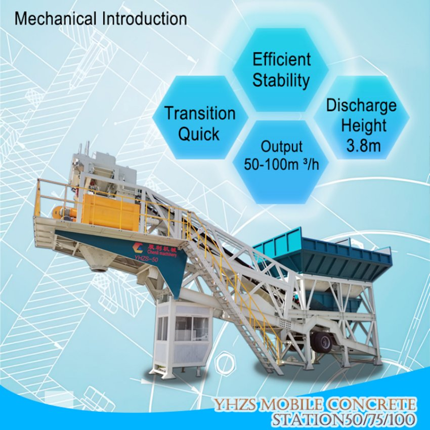 Portable Concrete Mixing Plant Concrete Mixer Manufacturing Plant Yhzs75