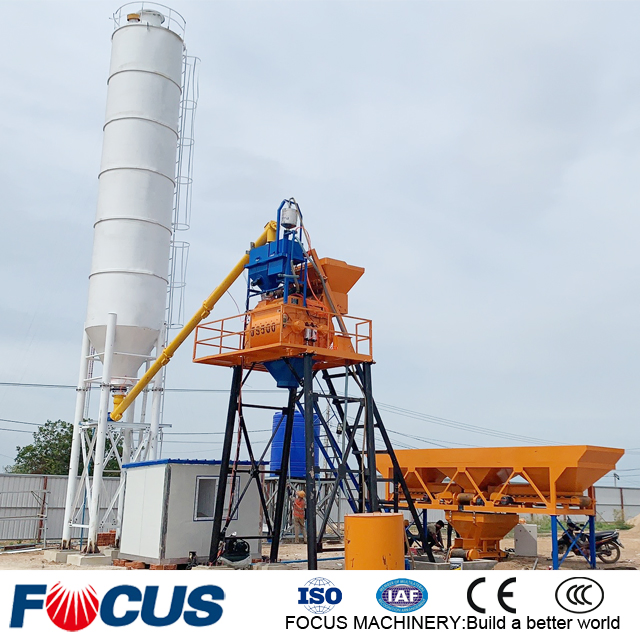 Hzs25 Compact Concrete Batching Plant Philippines