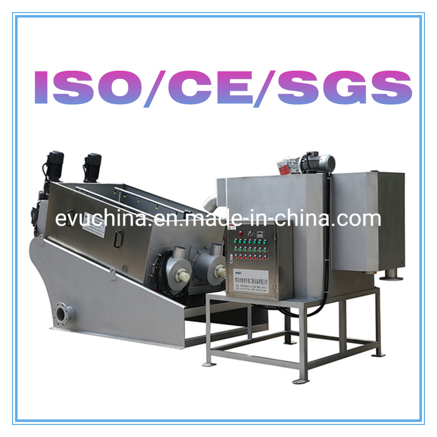 Food Processing Sludge Dewatering Machine Water Filter Screw Press Slurry Dehydrator for Sewage Treatment Equipment Waste Water Systems