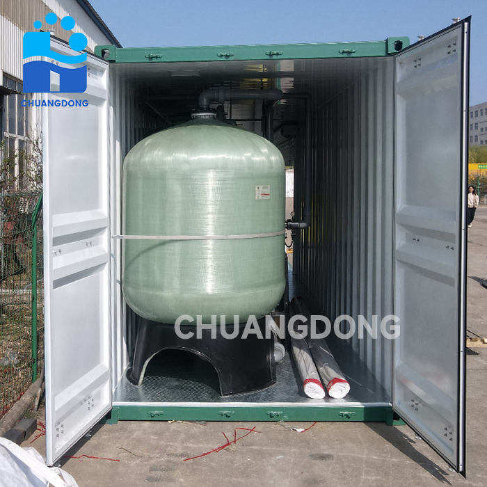 18tph Containerized Reverse Osmosis System for Tap/Borehole/Well Water Treatment Supplier
