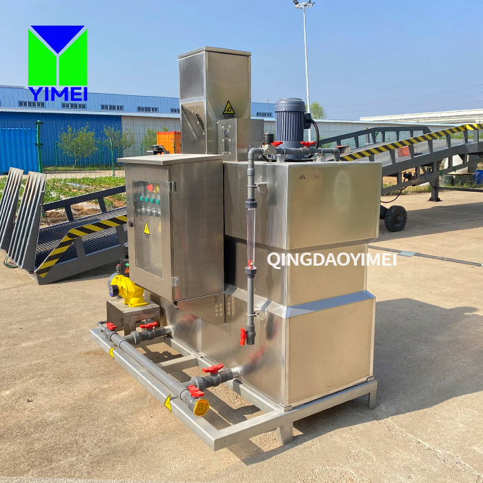 Hot Automatic Polymer Preparation Unit Chemical Polymer Dosing Mixing Flocculation System