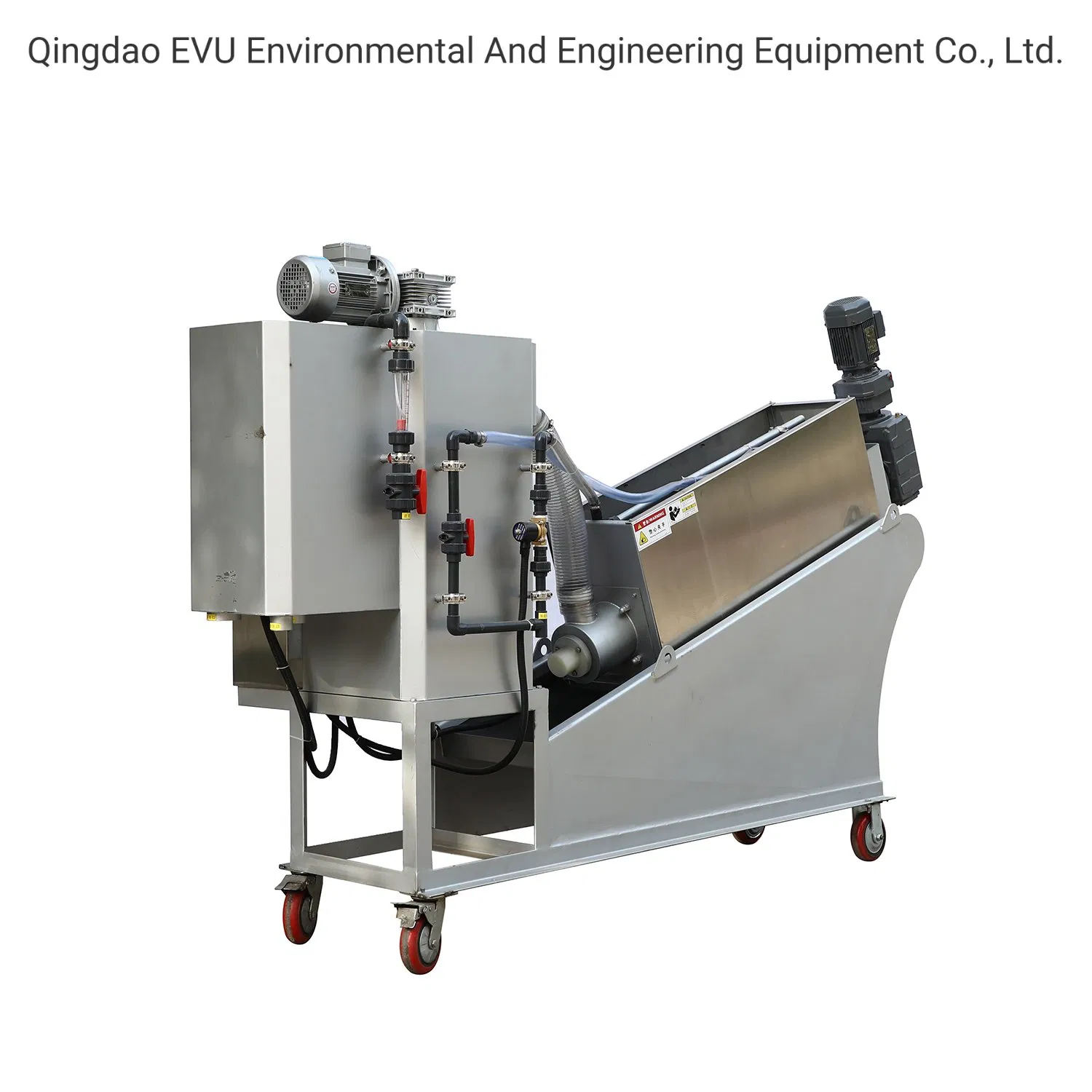 Wastewater Treatment Screw Filter Press Sludge Dewatering Machine System