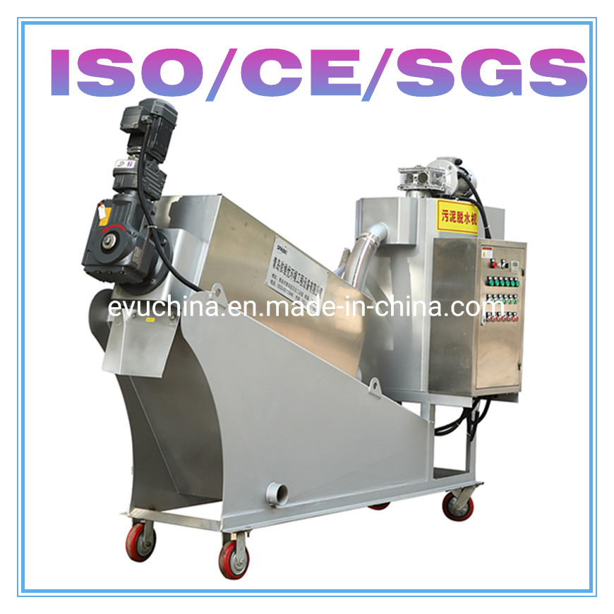 SS304 Textile Printing and Dyeing Sludge/Mud Dewatering Machine Screw Press Water Purification Filter for Sewage Treatment Plant Waste Water Systems
