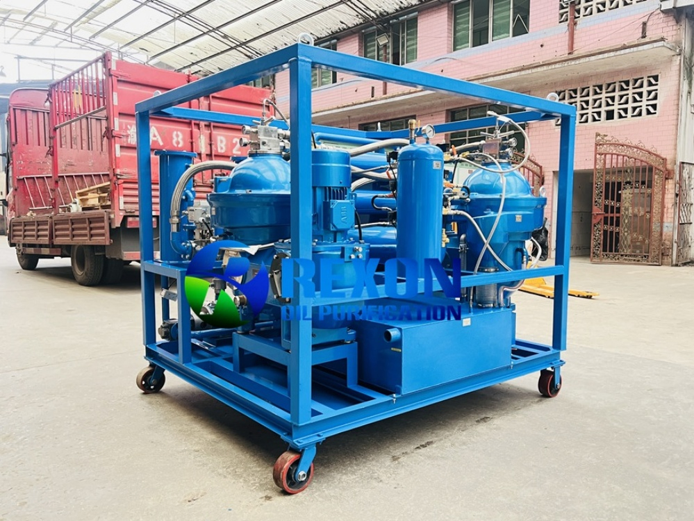 Rexon Centrifugal Oil Separator, Emulsion Breaker, Slag Discharge System for Industrial Lubricating Oil, 6000lph