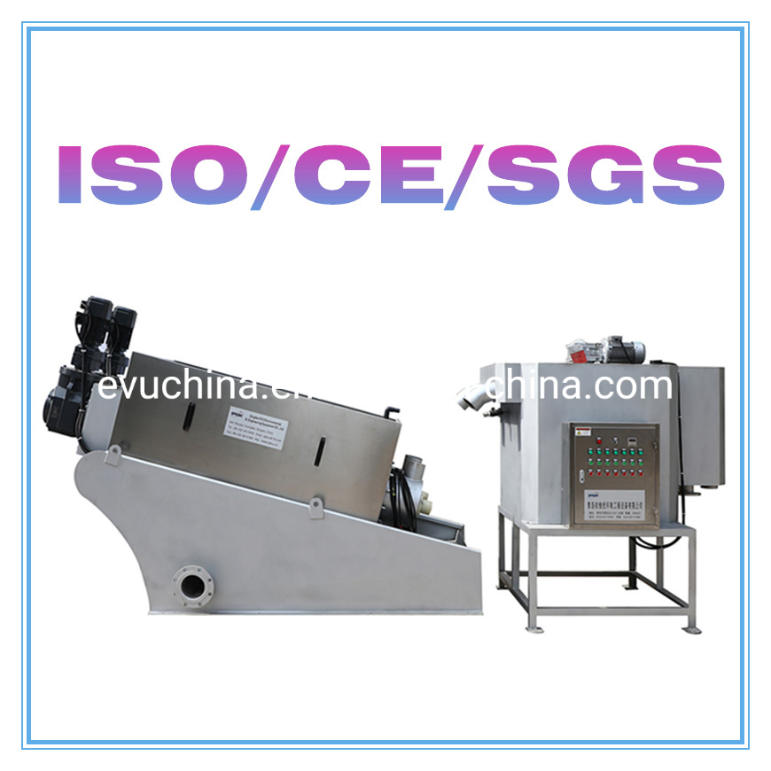 SS304 Textile Printing and Dyeing Sludge/Mud Dewatering Machine Screw Press Water Purification Filter for Sewage Treatment Plant Waste Water Systems