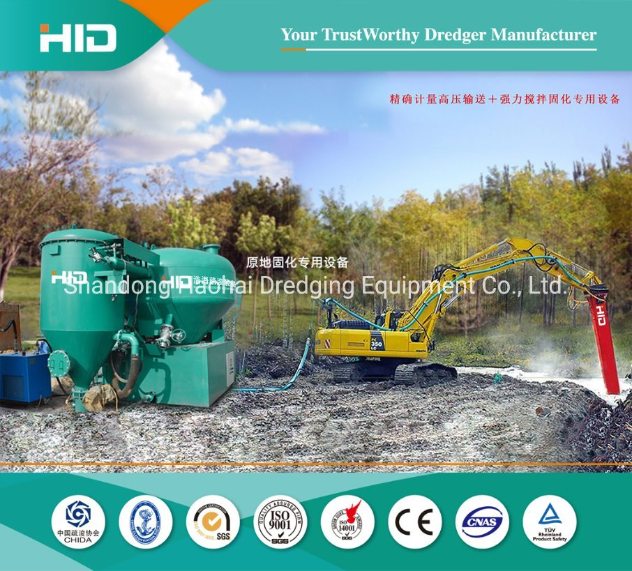 Sludge/Mud Solidification System for Dredging Discharge Pond Construction
