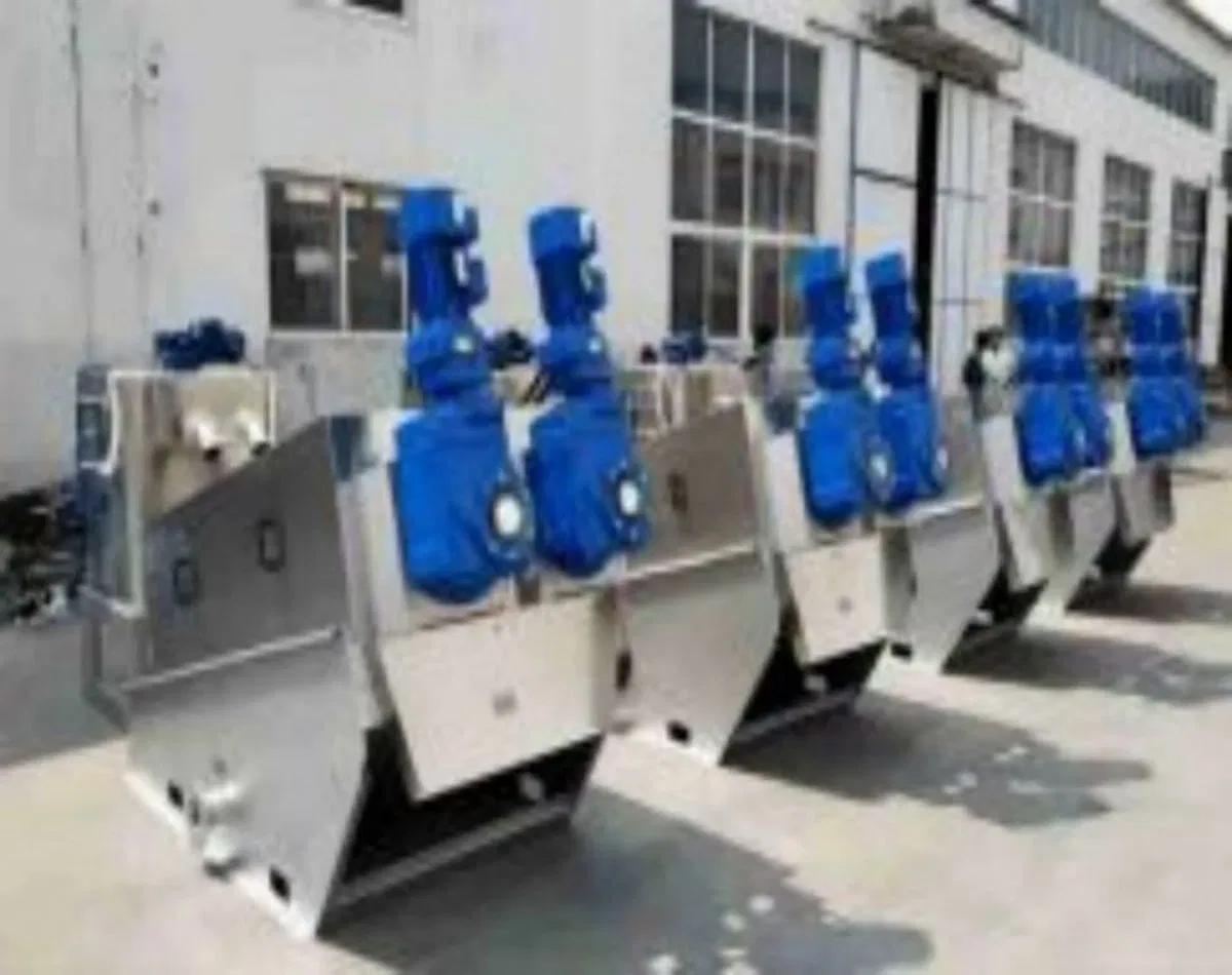 Screw Press Sludge Dewatering System for Slaughter Waste Water Treatment