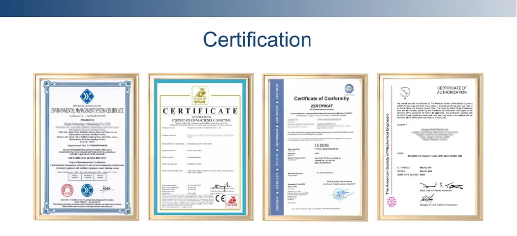 Certifications and Quality