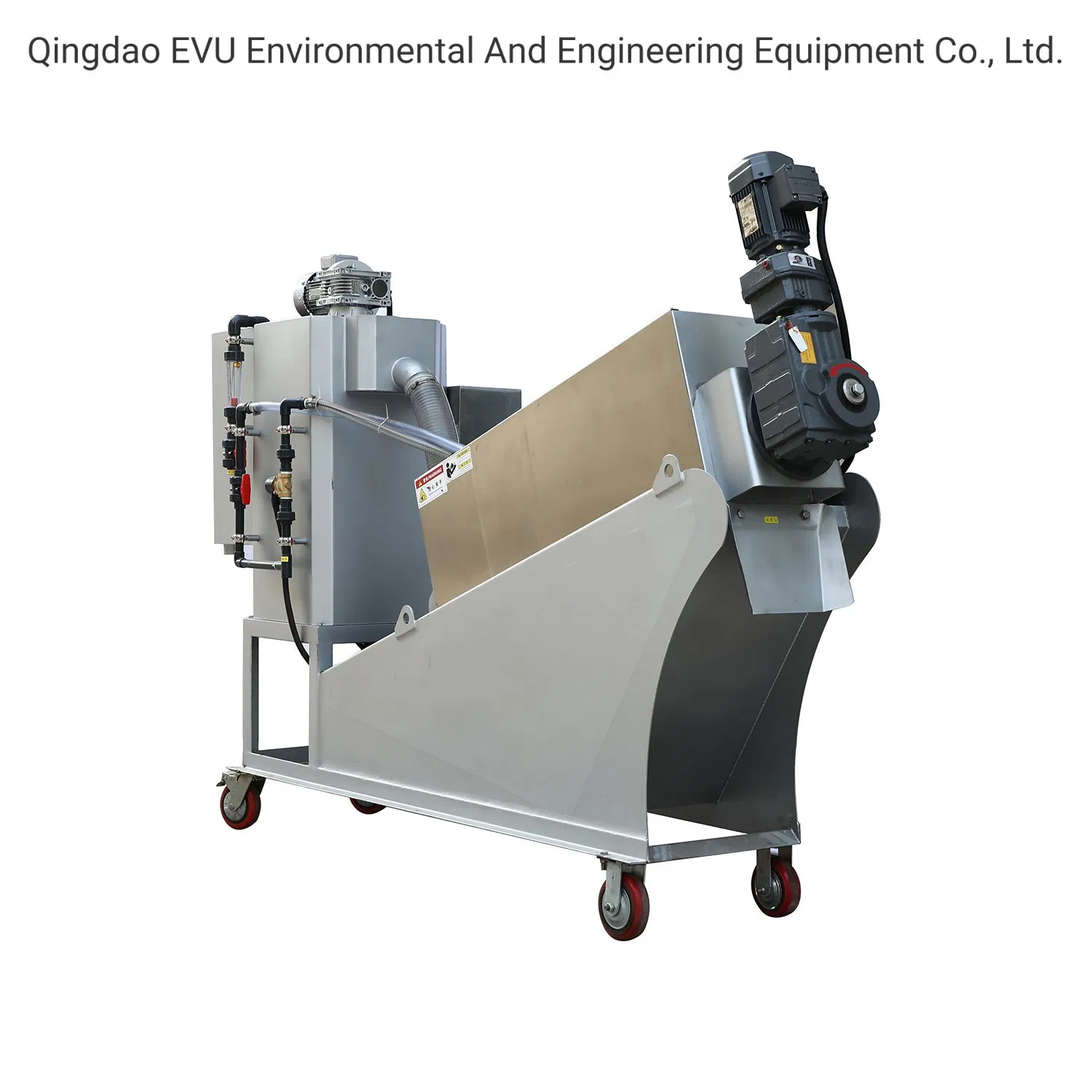 Wastewater Treatment Screw Filter Press Sludge Dewatering Machine System
