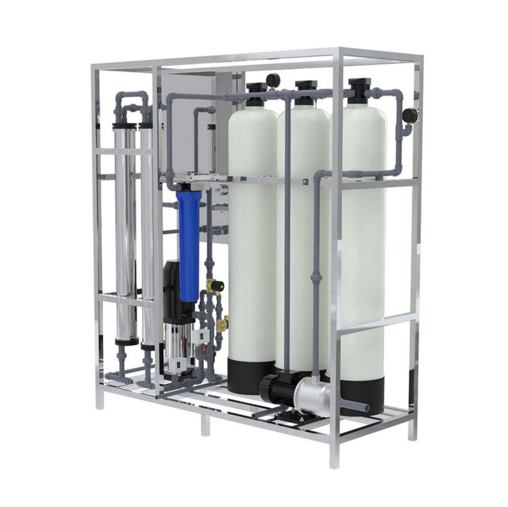 Industrial Reverse Osmosis with Chemical Dosing System for pH Adjustment and Biofouling Control