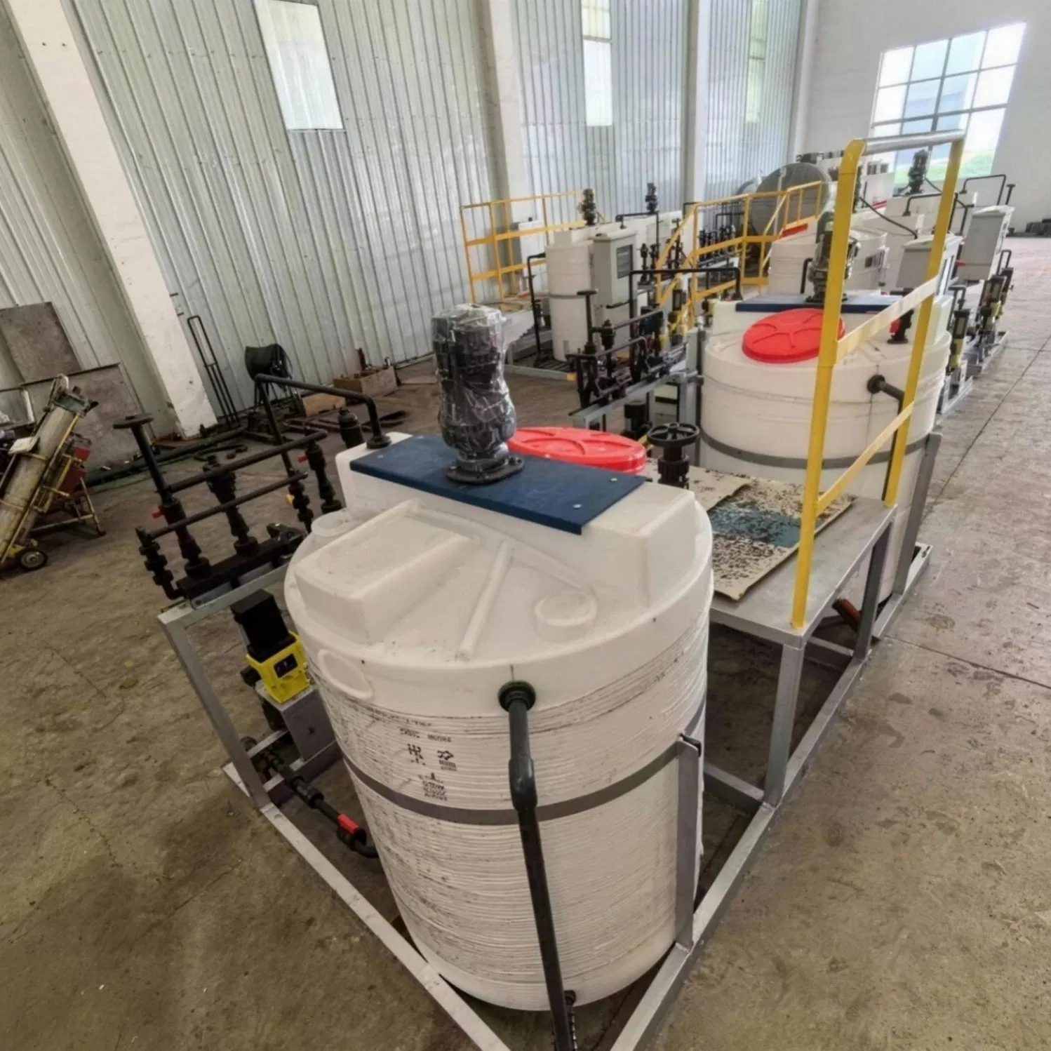 High Capacity Polymer Preparation and Dosing System for Large Scale Industrial Wastewater Treatment Plants Handling High Volume Sludge Conditioning