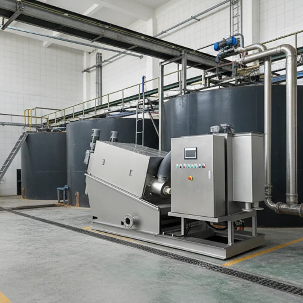 Volute Screw Press No-Clogging Sludge Dewatering Equipment
