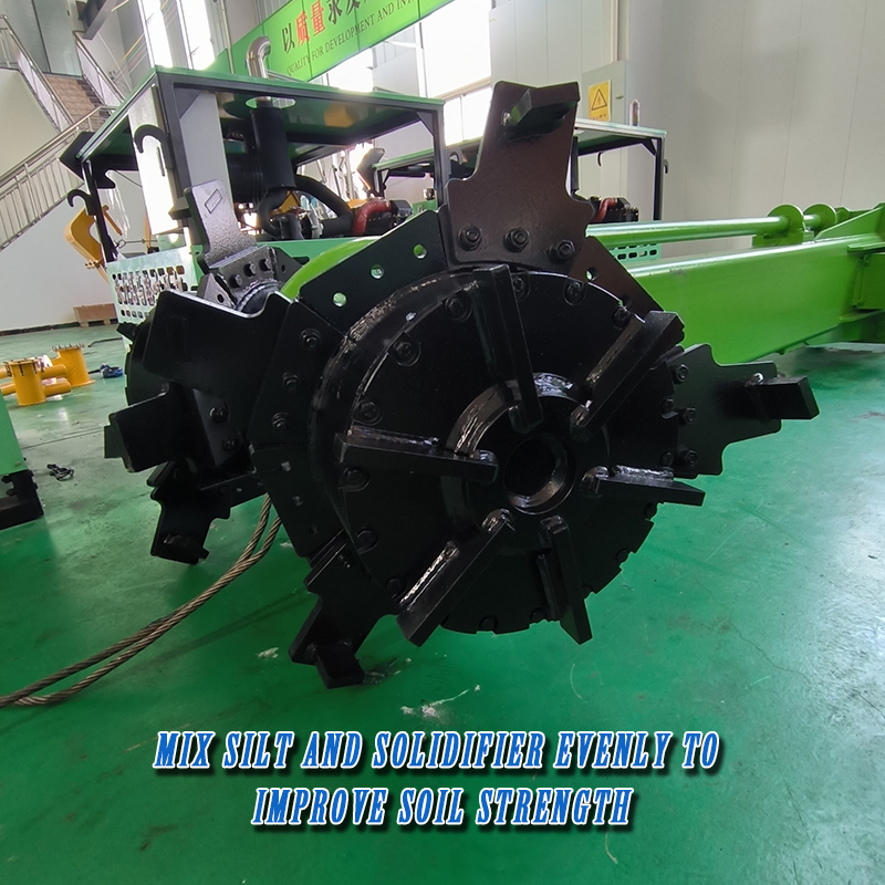 Robust Soil Stabilization System with Power Mixer Sewage Sludge Solidification Excavator-Mounted Mixing Head