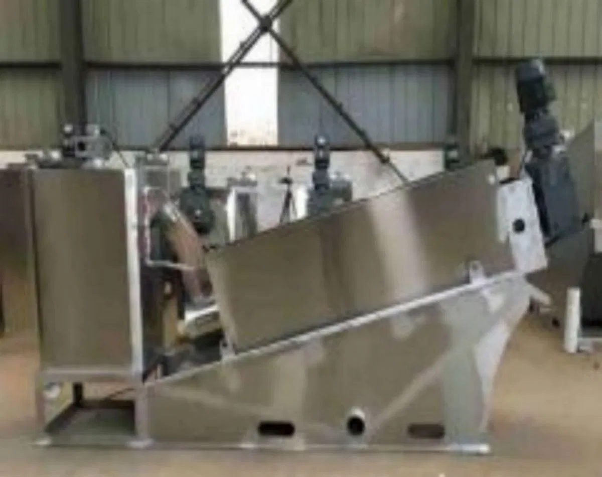 Screw Press Sludge Dewatering System for Slaughter Waste Water Treatment