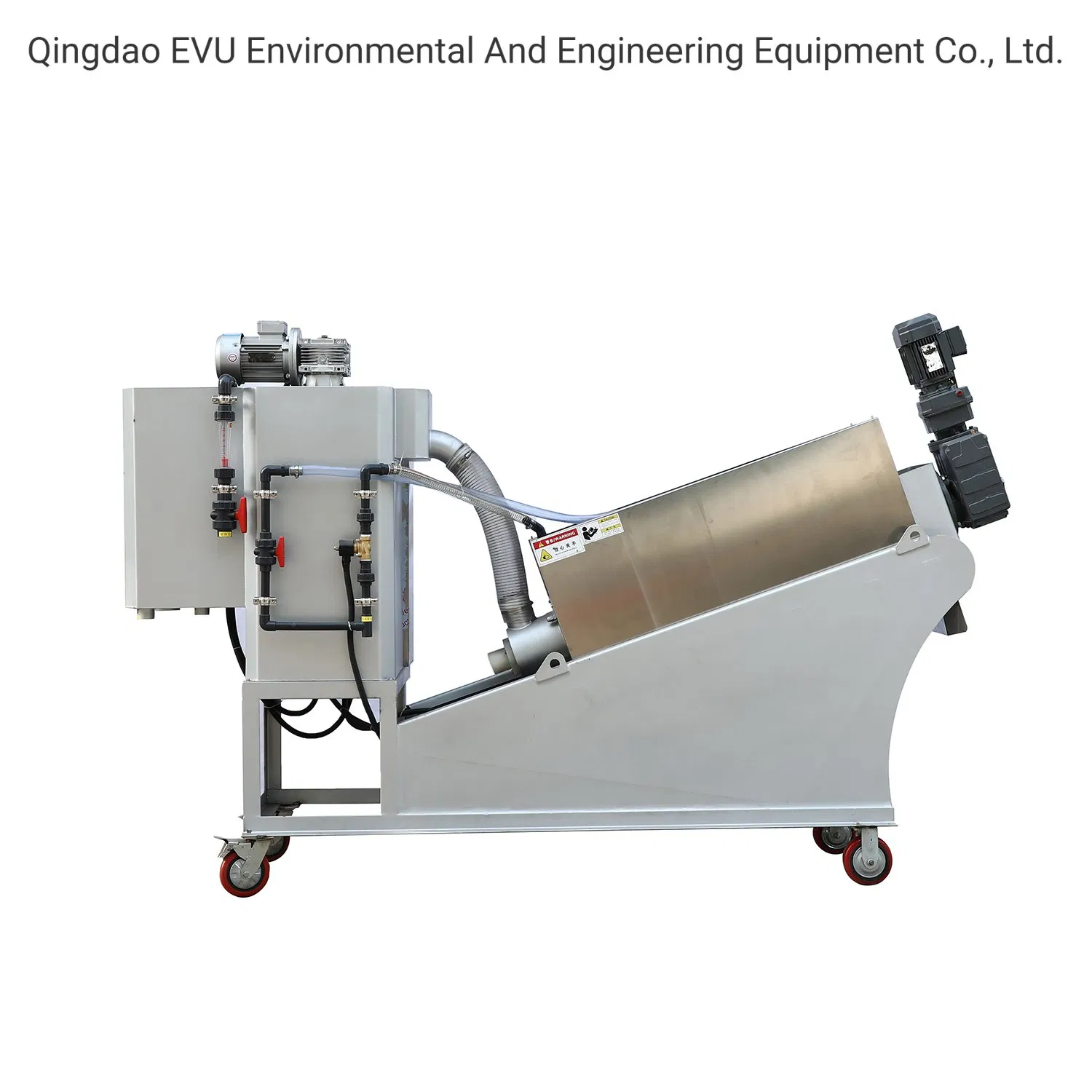 Wastewater Treatment Screw Filter Press Sludge Dewatering Machine System