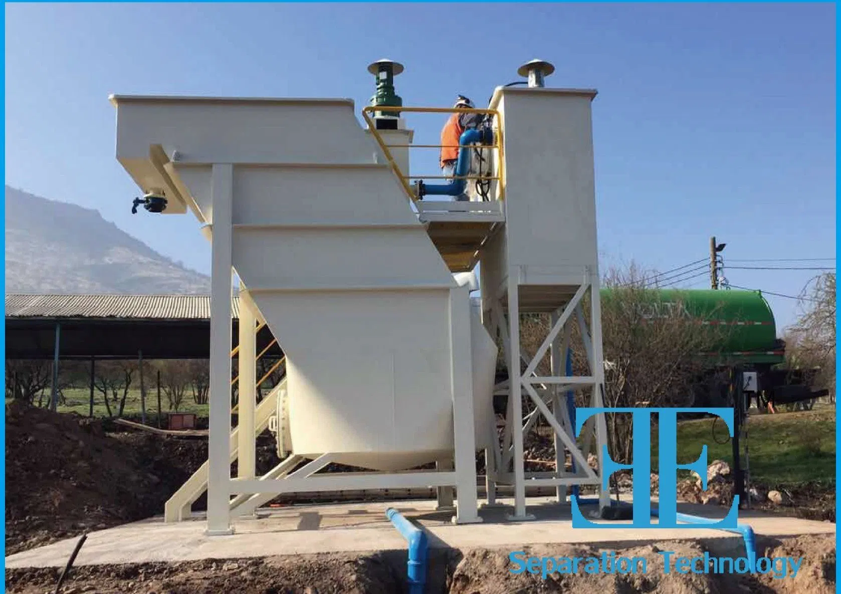 Ecopro Lamella Clarifier Sludge Thickening System with Inclined Plate Clarifier for Solid Liquid