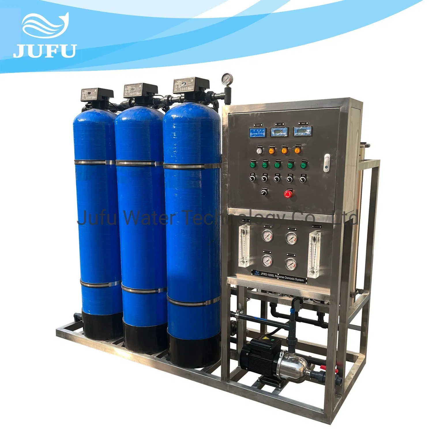 1000lph Reverse Osmosis System Water Filter Purifier Desalination Water Treatment Machine Water Purification System RO Drinking Water Treatment Plant